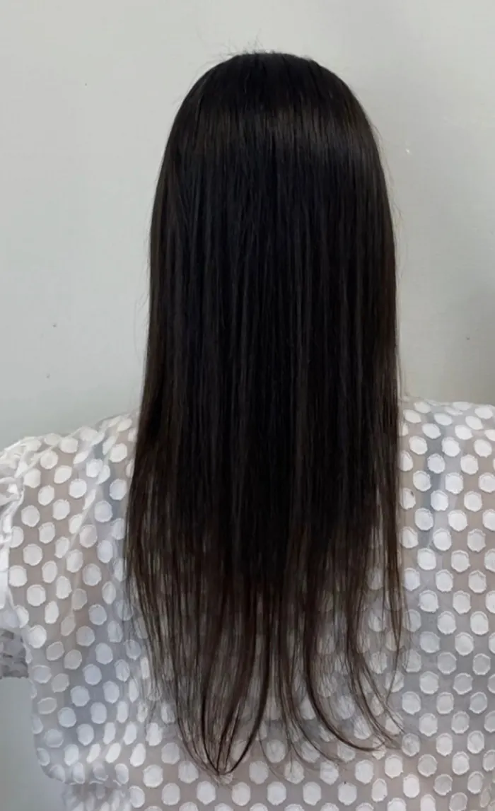 Antes da aplicação de mega hair — cliente 2
