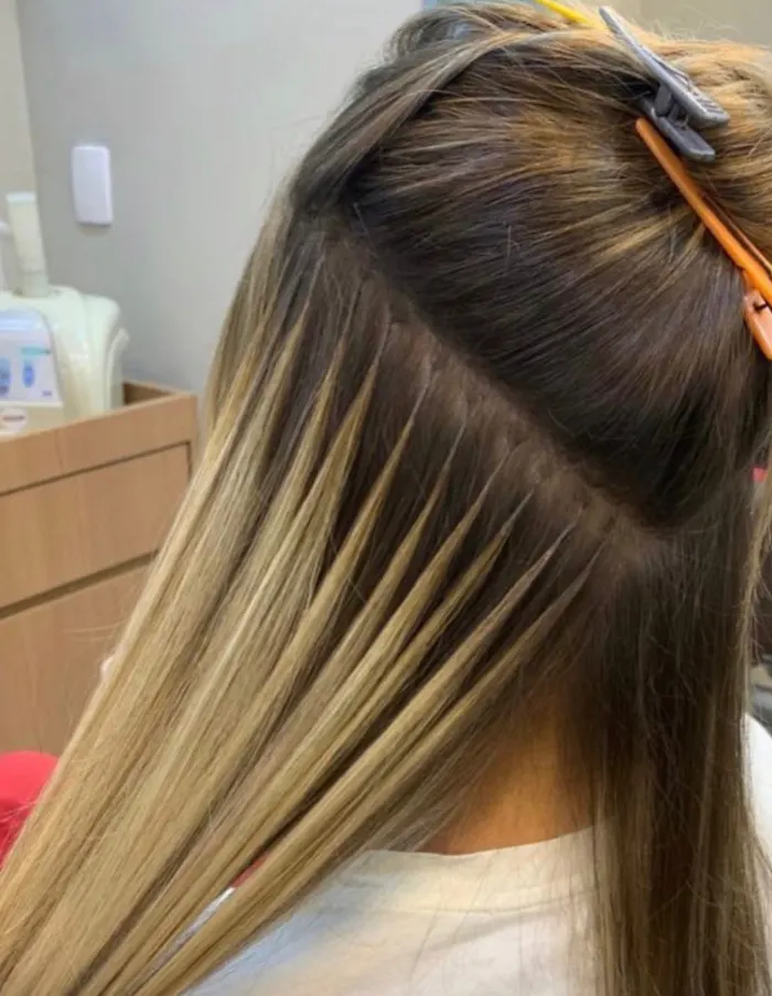 Antes da aplicação de mega hair — cliente 4