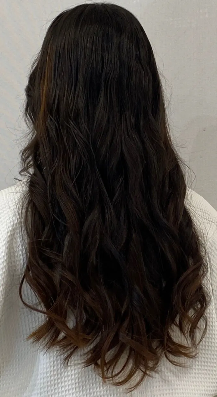 Depois da aplicação de mega hair — cliente 2